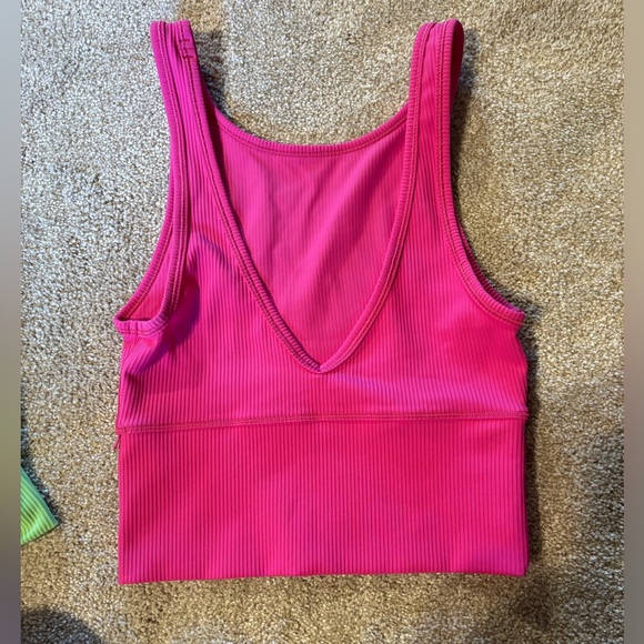 Lululemon women’s power pivot tank reversible hot pink - Picture 2 of 5